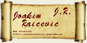 Joakim Raičević vizit kartica